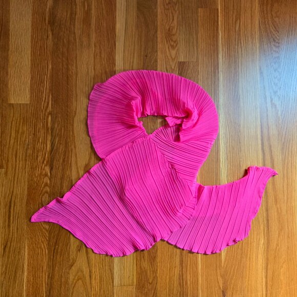 Hot Pink Crinkle Scarf Wrap - Picture 1 of 4